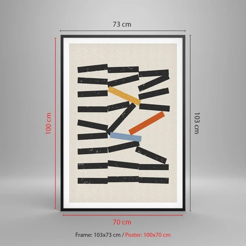 Poster in cornice nera - Composizione: domino - 70x100 cm
