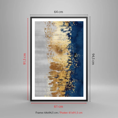 Poster in cornice nera - Composizione moderna con bagliore - 61x91 cm