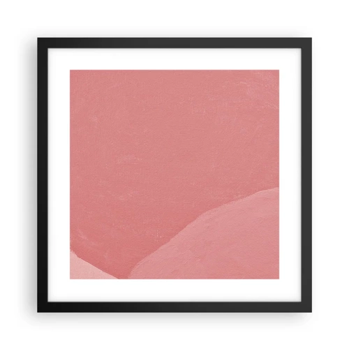 Poster in cornice nera - Composizione organica in rosa - 40x40 cm