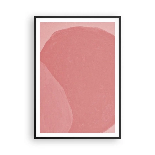 Poster in cornice nera - Composizione organica in rosa - 70x100 cm