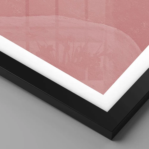Poster in cornice nera - Composizione organica in rosa - 91x61 cm