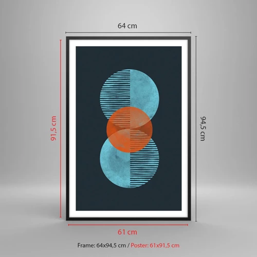 Poster in cornice nera - Composizione simmetrica - 61x91 cm