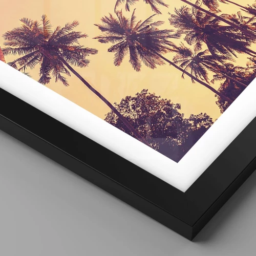 Poster in cornice nera - Composizione tropicale - 100x70 cm