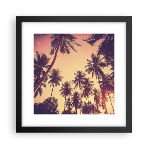 Poster in cornice nera - Composizione tropicale - 30x30 cm