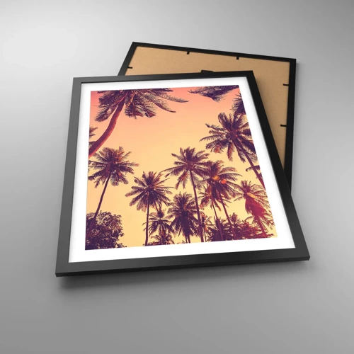 Poster in cornice nera - Composizione tropicale - 40x50 cm