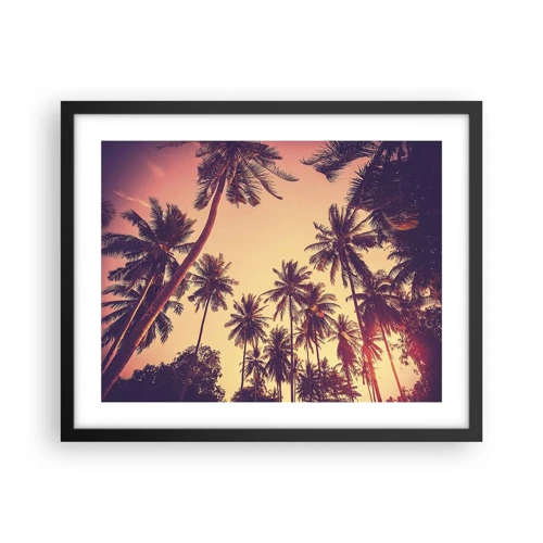 Poster in cornice nera - Composizione tropicale - 50x40 cm