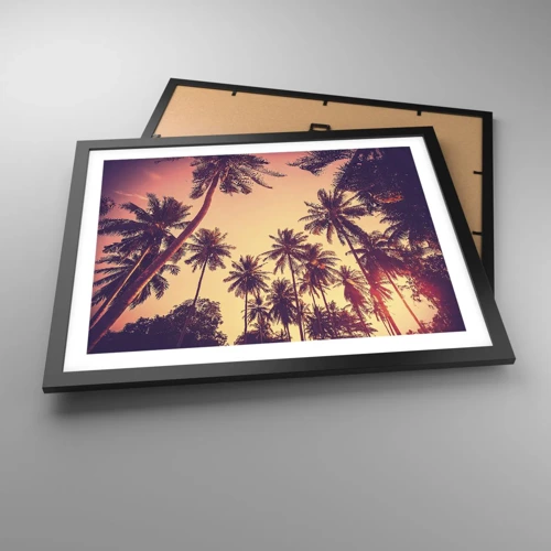 Poster in cornice nera - Composizione tropicale - 50x40 cm