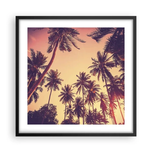 Poster in cornice nera - Composizione tropicale - 50x50 cm