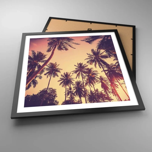 Poster in cornice nera - Composizione tropicale - 50x50 cm