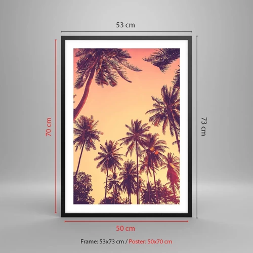 Poster in cornice nera - Composizione tropicale - 50x70 cm