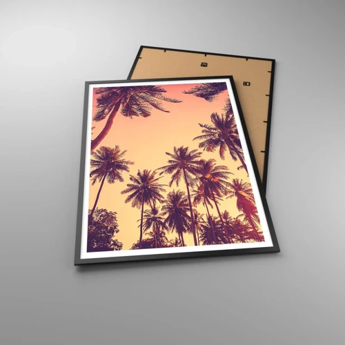 Poster in cornice nera - Composizione tropicale - 70x100 cm