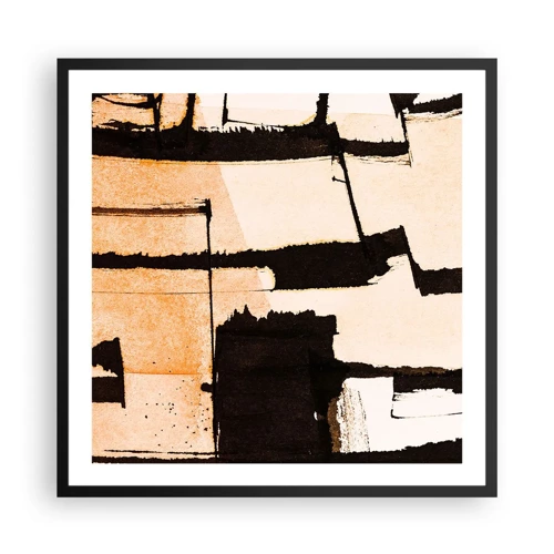 Poster in cornice nera - Comunque in ordine - 60x60 cm