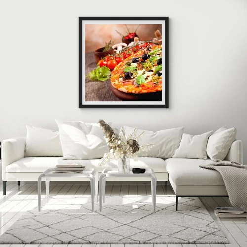 Poster in cornice nera - Con ingredienti tellurici - 40x40 cm