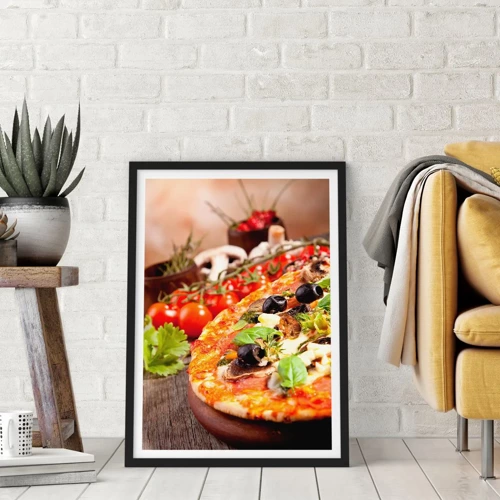 Poster in cornice nera - Con ingredienti tellurici - 70x100 cm