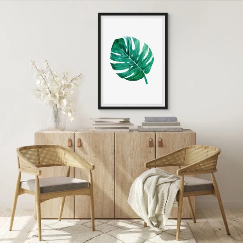 Poster in cornice nera - Concetto verde - 50x70 cm