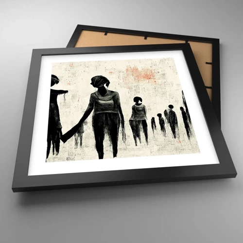 Poster in cornice nera - Contro la solitudine - 30x30 cm