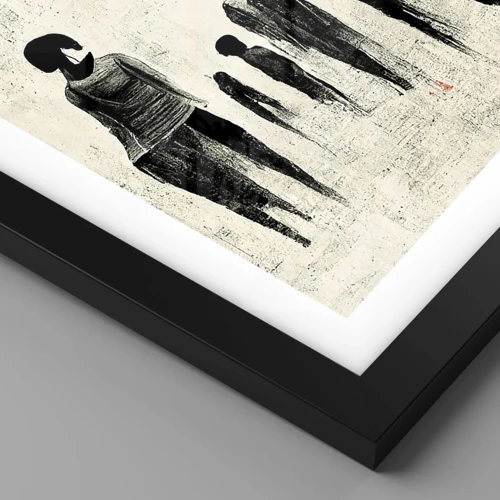 Poster in cornice nera - Contro la solitudine - 30x40 cm