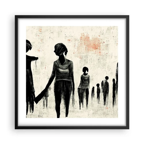 Poster in cornice nera - Contro la solitudine - 50x50 cm
