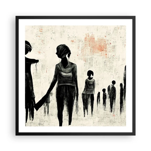 Poster in cornice nera - Contro la solitudine - 60x60 cm