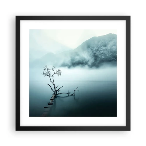 Poster in cornice nera - Dall'acqua e dalla nebbia - 40x40 cm