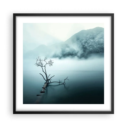 Poster in cornice nera - Dall'acqua e dalla nebbia - 50x50 cm