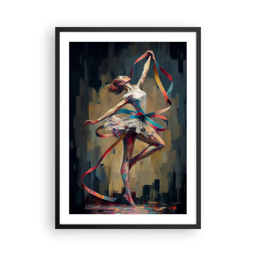 Poster in cornice nera - Danza con nastro - 50x70 cm