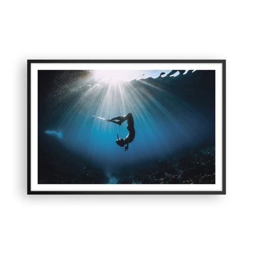 Poster in cornice nera - Danza subacquea - 91x61 cm