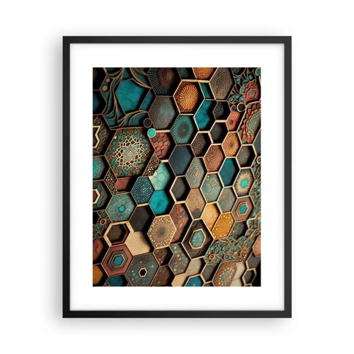 Poster in cornice nera - Decorazioni arabe: variazione - 40x50 cm