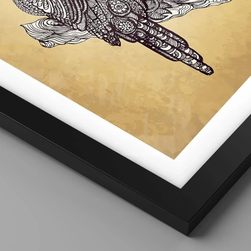Poster in cornice nera - Delicati ghirigori di saggezza - 50x70 cm