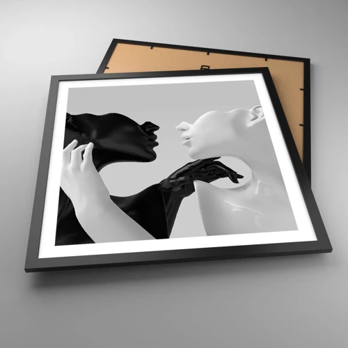 Poster in cornice nera - Desiderio - attrazione - 50x50 cm