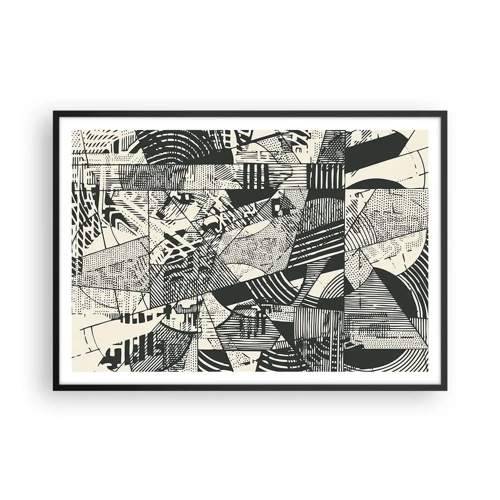 Poster in cornice nera - Dinamica della contemporaneità - 100x70 cm