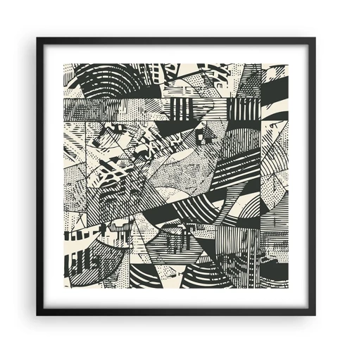 Poster in cornice nera - Dinamica della contemporaneità - 50x50 cm