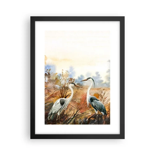 Poster in cornice nera - Dove in autunno? - 30x40 cm