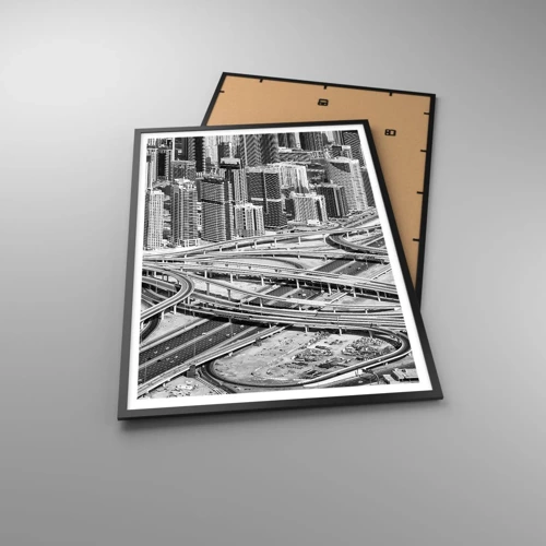 Poster in cornice nera - Dubai - città impossibile - 70x100 cm