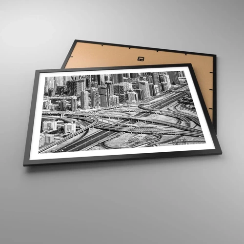 Poster in cornice nera - Dubai - città impossibile - 70x50 cm
