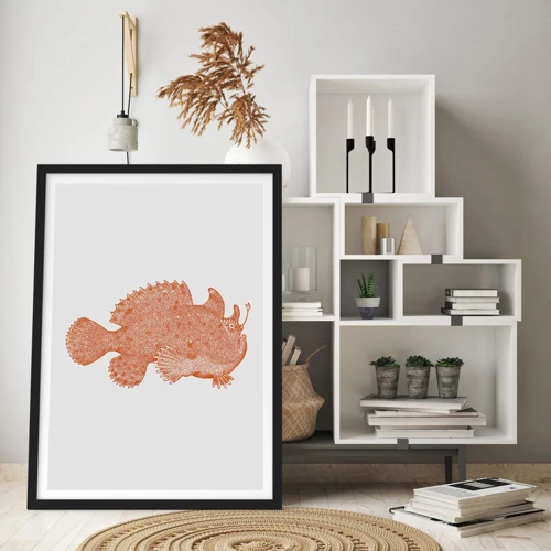 Poster in cornice nera - È davvero un pesce - 30x40 cm