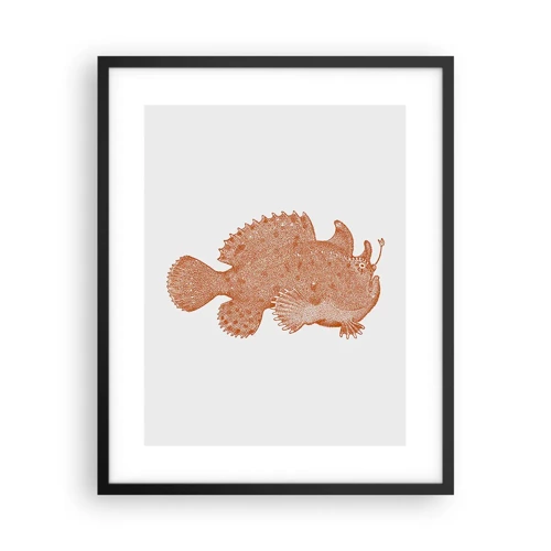 Poster in cornice nera - È davvero un pesce - 40x50 cm