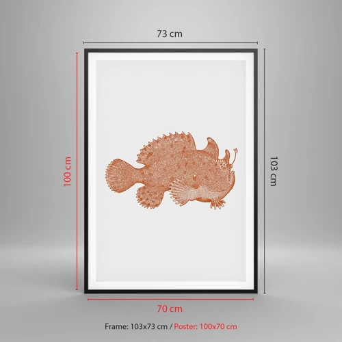 Poster in cornice nera - È davvero un pesce - 70x100 cm