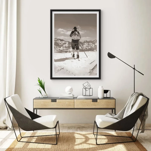 Poster in cornice nera - E i monti sono immutabili - 50x70 cm