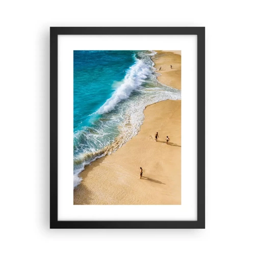 Poster in cornice nera - E poi il sole, la spiaggia... - 30x40 cm