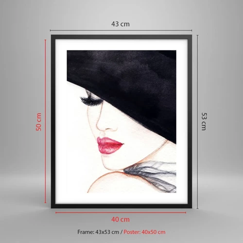 Poster in cornice nera - Eleganza e sensualità - 40x50 cm