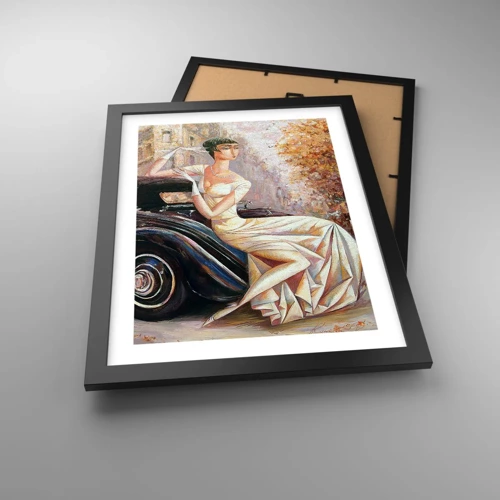 Poster in cornice nera - Eleganza in stile retro - 30x40 cm