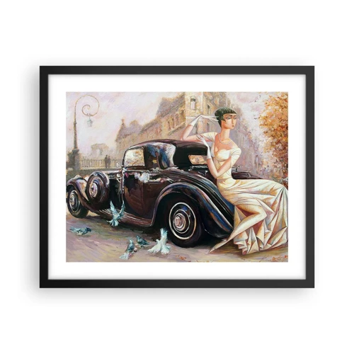 Poster in cornice nera - Eleganza in stile retro - 50x40 cm