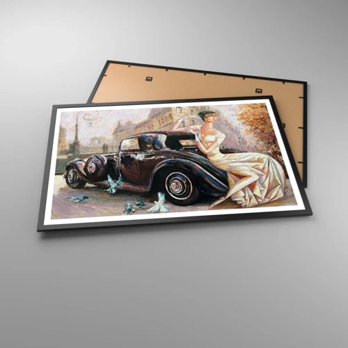 Poster in cornice nera - Eleganza in stile retro - 91x61 cm