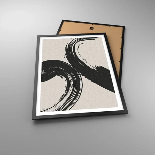 Poster in cornice nera - Energico e circolare - 50x70 cm