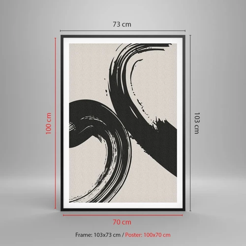 Poster in cornice nera - Energico e circolare - 70x100 cm