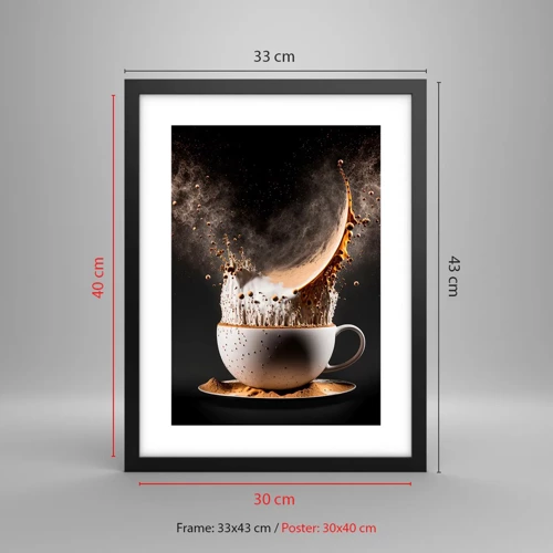 Poster in cornice nera - Esplosione di sapore - 30x40 cm