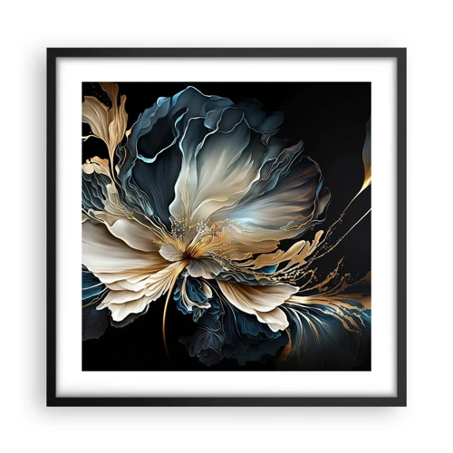 Poster in cornice nera - Fantastico fiore di felce - 50x50 cm