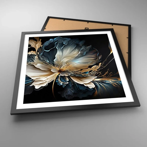 Poster in cornice nera - Fantastico fiore di felce - 50x50 cm