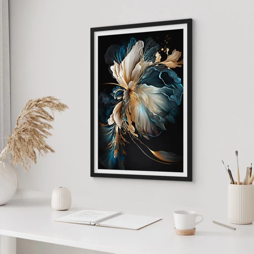 Poster in cornice nera - Fantastico fiore di felce - 50x70 cm